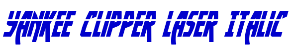 Yankee Clipper Laser Italic लिपि